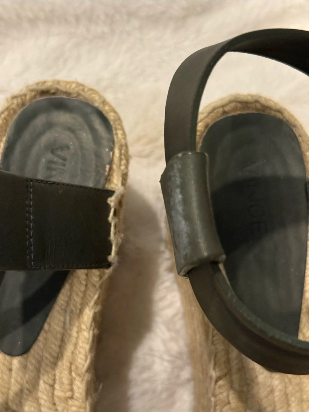 Vince platform double strap espadrille sandals 9